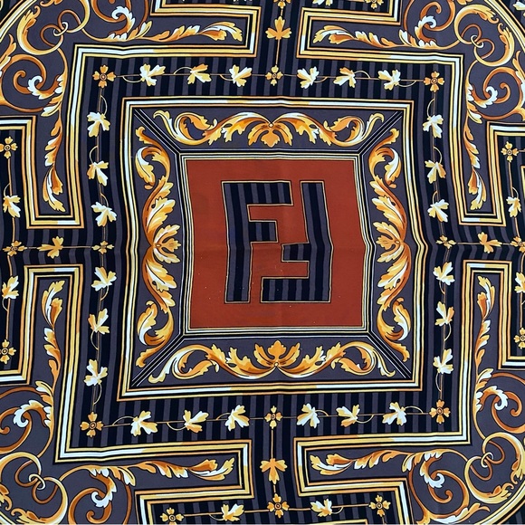 Fendi Brown Silk Scarf - Picture 3 of 9